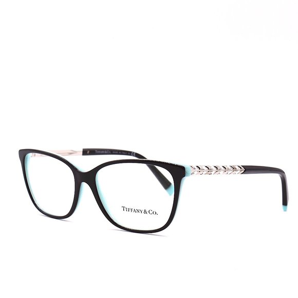 NEW TIFFANY&CO TF2215B 8055 BLACK ON TIFFANY BLUE EYEGLASSES FRAME - Picture 5 of 15